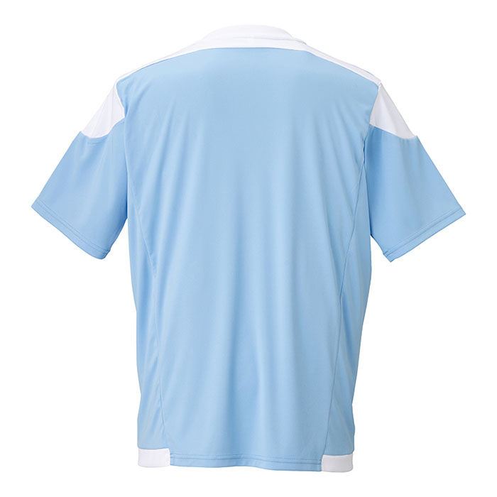 激安クラスティーシャツ（S～2XL）オリジナルストライプサッカーユニフォーム ホワイト×サックス画像2