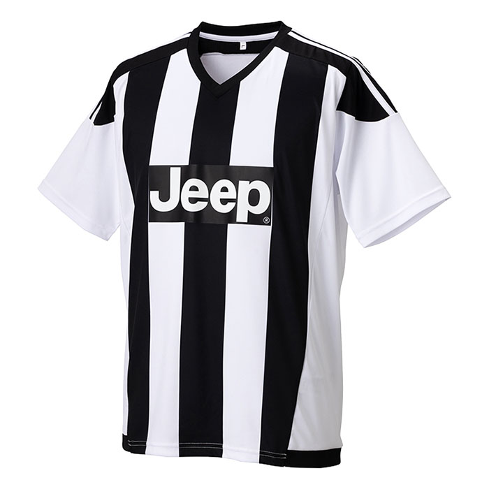 激安クラスティーシャツ（S～2XL）オリジナルストライプサッカーユニフォーム ホワイト×ブラック画像1
