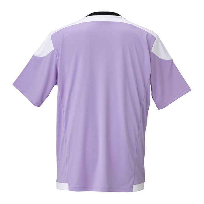 激安クラスティーシャツ（S～2XL）オリジナルストライプサッカーユニフォーム パープル×ホワイト画像2