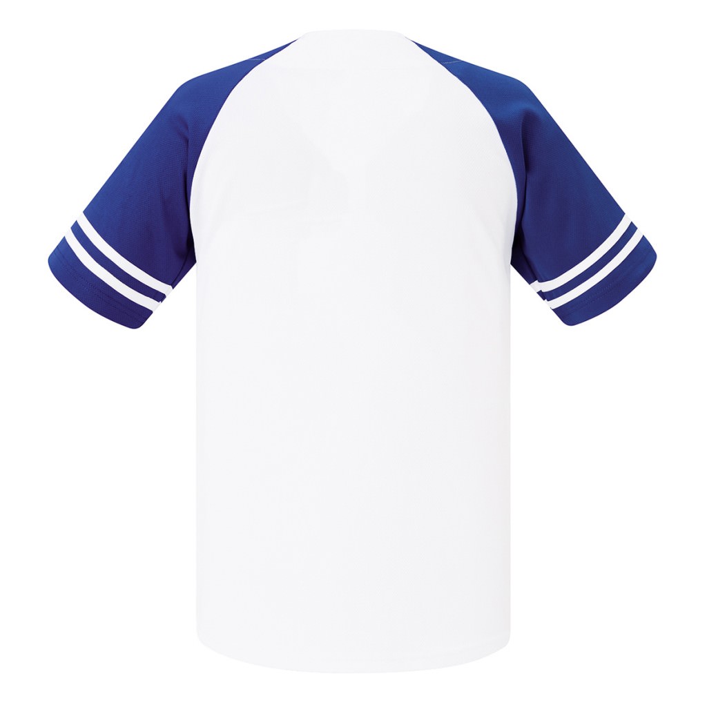 野球ユニフォーム ホワイト ブルー ベースボールシャツ 激安サッカーユニフォームと学割クラスtシャツのパラスポ