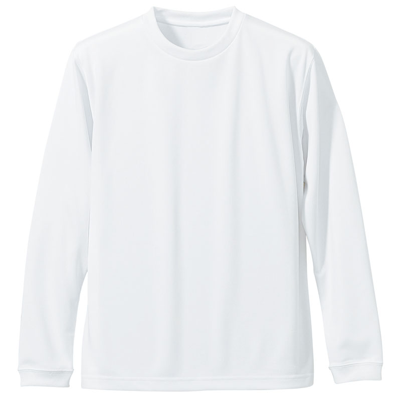 激安クラスティーシャツドライロングTシャツ　ホワイト画像1